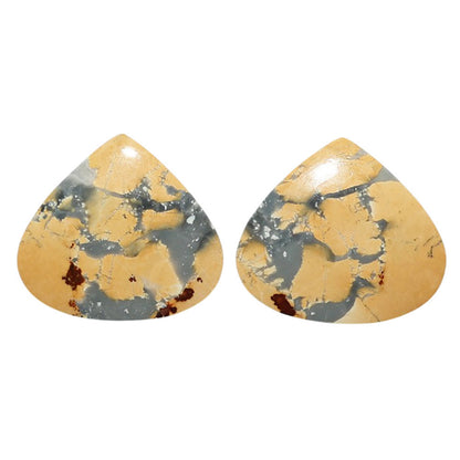 Maligano Jasper Pair 19.8x22.3x4 mm Heart Shape Polished Gemstone LS53-07532