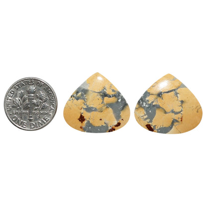 Maligano Jasper Pair 19.8x22.3x4 mm Heart Shape Polished Gemstone LS53-07532