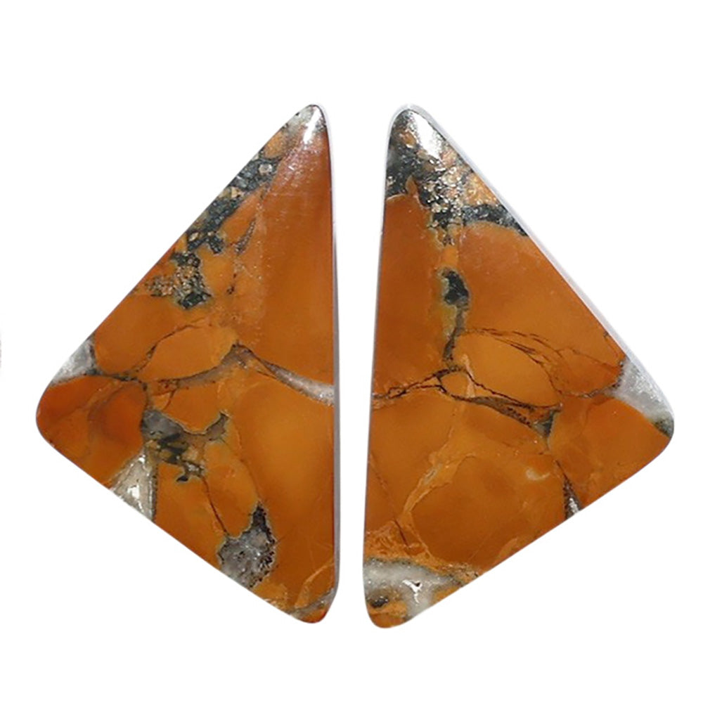 Maligano Jasper Pair 14x23.5x4 mm Fancy Shape Polished Gemstone LS53-07533