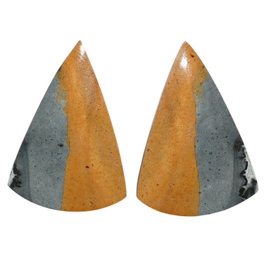 Maligano Jasper Pair 18.8x27.1x4.8 mm Fancy Shape Polished Gemstone LS53-07535