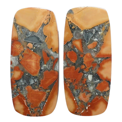 Maligano Jasper Pair 12x27x3 mm Cushion Shape Polished Gemstone LS53-07536