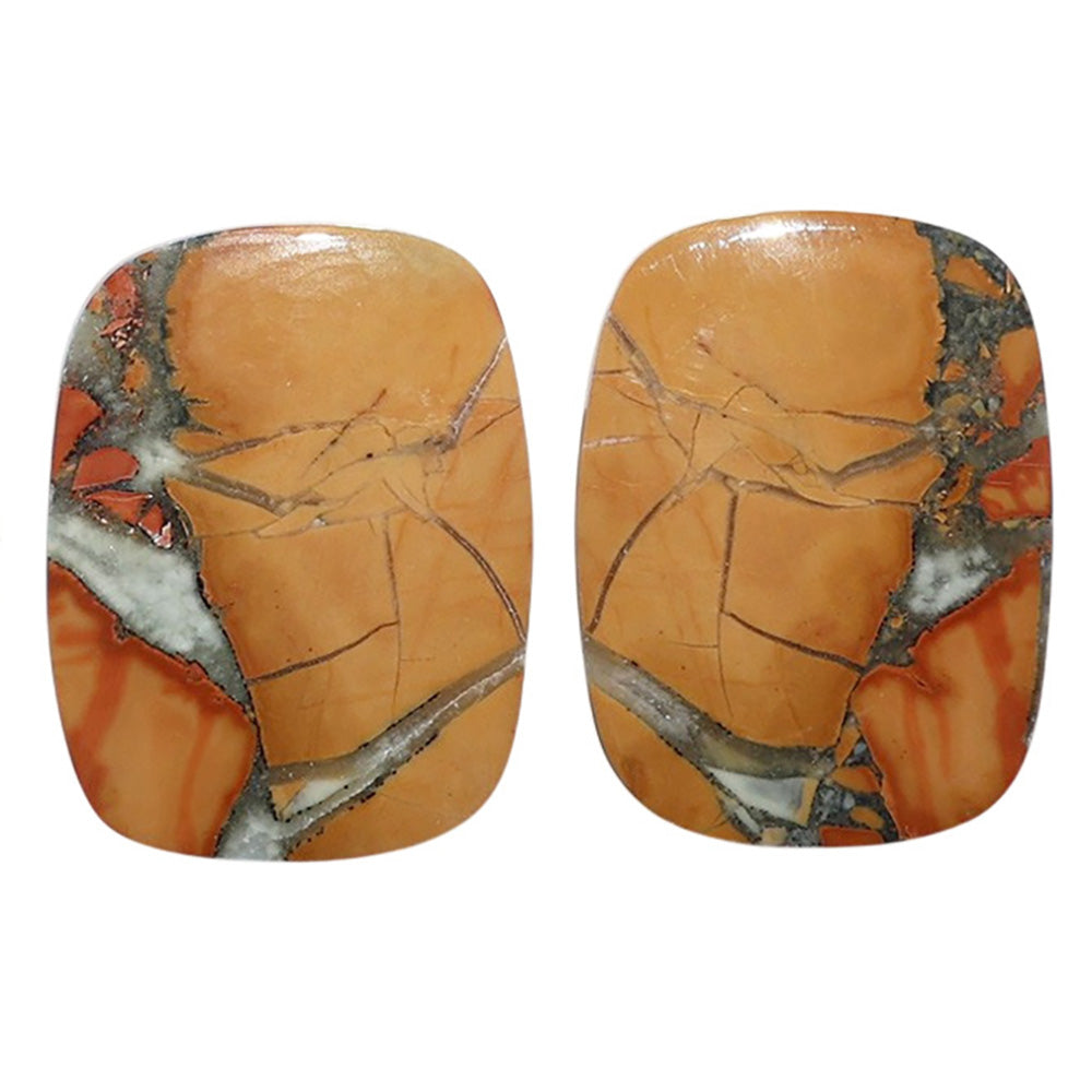 Maligano Jasper Pair 17.3x22.85x4 mm Cushion Shape Polished Gemstone LS53-07538