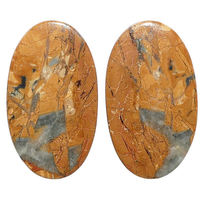 Maligano Jasper Pair 15.9x27.5x4 mm Oval Shape Polished Gemstone LS53-07540
