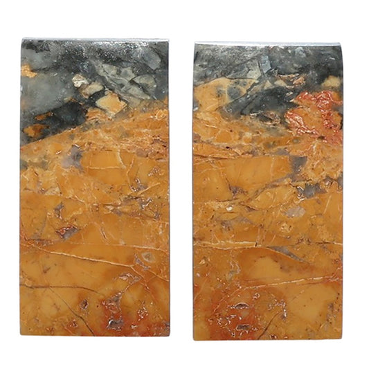Maligano Jasper Pair 11.9x23.3x4 mm Baguette Shape Polished Gemstone LS53-07543