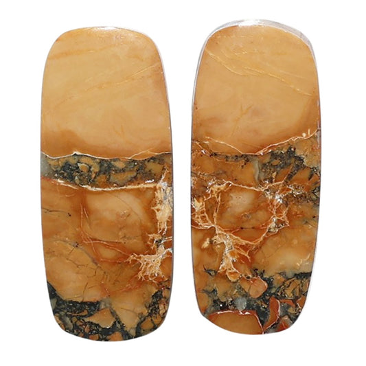 Maligano Jasper Pair 10.3x24.3x3.5 mm Cushion Shape Polished Gemstone LS53-07545