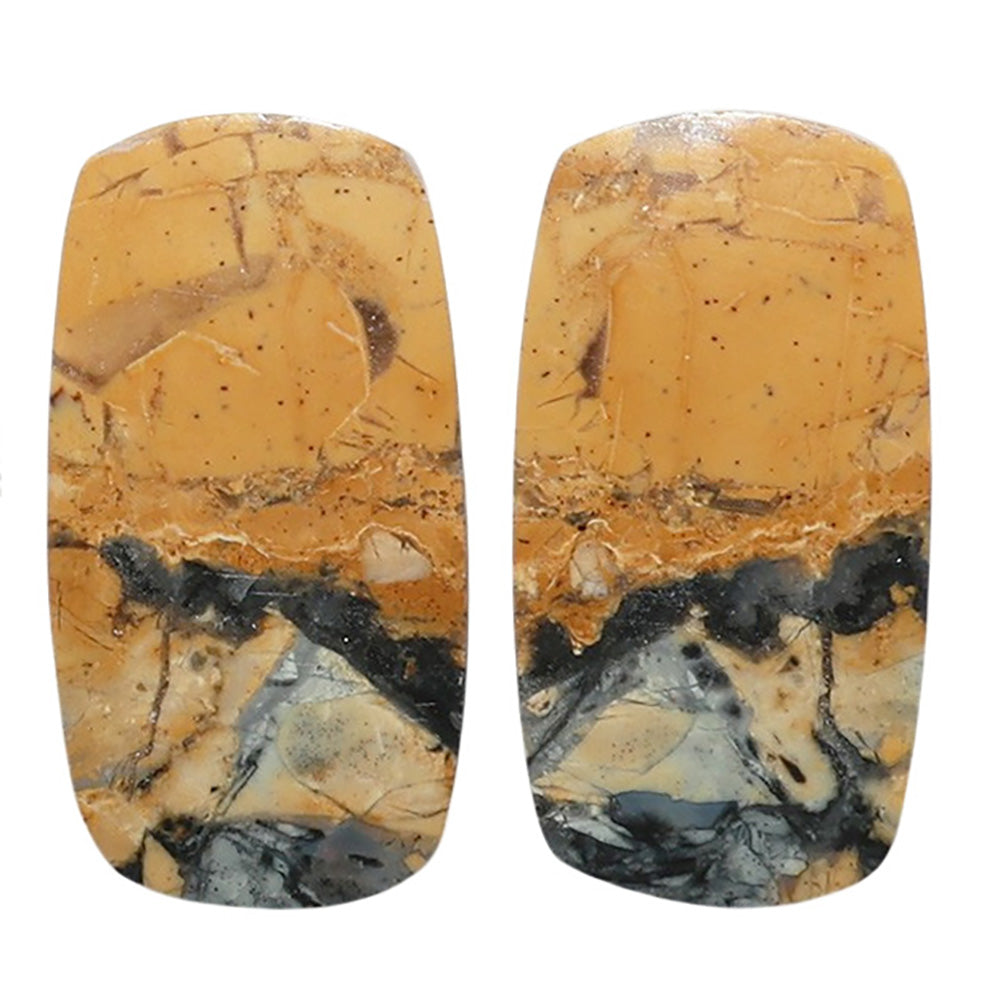 Maligano Jasper Pair 12.6x24x4.3 mm Cushion Shape Polished Gemstone LS53-07549