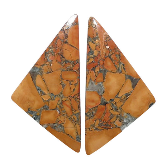 Maligano Jasper Pair 15.5x30.3x3.5 mm Fancy Shape Polished Gemstone LS53-07551