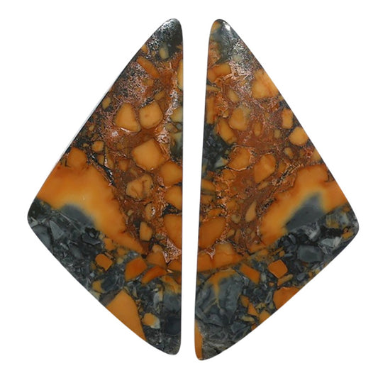 Maligano Jasper Pair 14.75x31.25x3.5 mm Fancy Shape Polished Gemstone LS53-07557