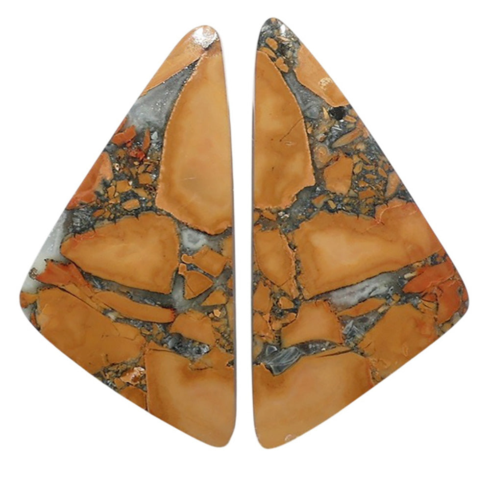 Maligano Jasper Pair 16.5x32.4x3.5 mm Fancy Shape Polished Gemstone LS53-07558