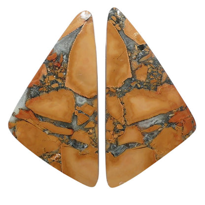 Maligano Jasper Pair 16.5x32.4x3.5 mm Fancy Shape Polished Gemstone LS53-07558