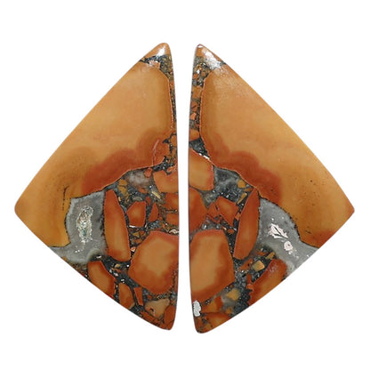 Maligano Jasper Pair 16.8x29.15x3.5 mm Fancy Shape Polished Gemstone LS53-07559
