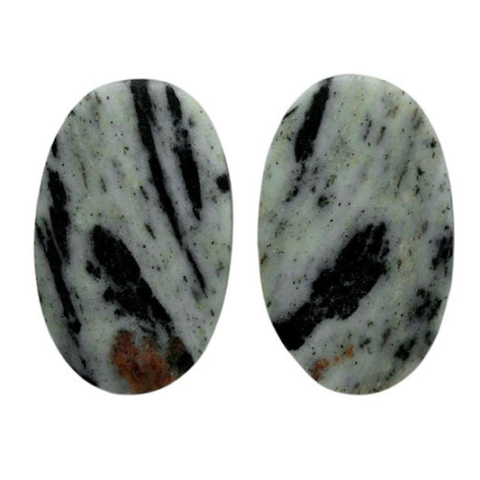 Hornblende Pair 13.1x21.2x3.5 mm Oval Shape Polished Gemstone LS54-07043