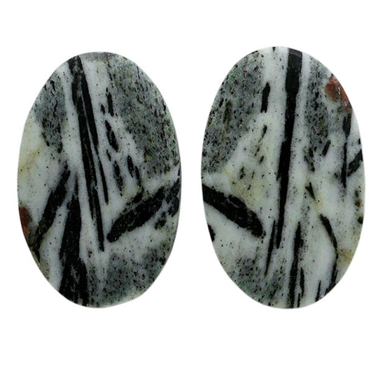 Hornblende Pair 14.4x22.4x3 mm Oval Shape Polished Gemstone LS54-07051