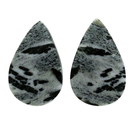Hornblende Pair 14.7x23.1x3.5 mm Pear Shape Polished Gemstone LS54-07056