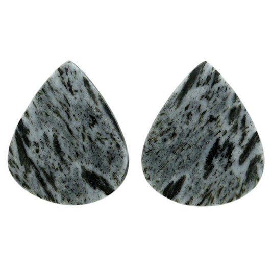 Hornblende Pair 18.7x22.3x3.5 mm Heart Shape Polished Gemstone LS54-07060