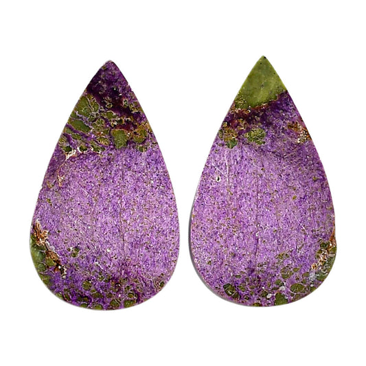 Purpurite Pair 16.1x27.4x3.5 mm Pear Shape Polished Gemstone LS60-04803