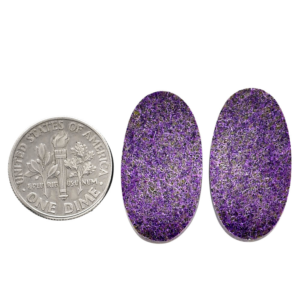 Purpurite Pair 14x25.9x3.7 mm Oval Shape Polished Gemstone LS60-04805