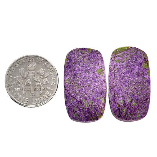 Purpurite Pair 14.25x25x3.8 mm Cushion Shape Polished Gemstone LS60-04807