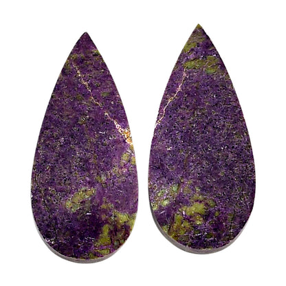 Purpurite Pair 11x24x3.8 mm Pear Shape Polished Gemstone LS60-04809