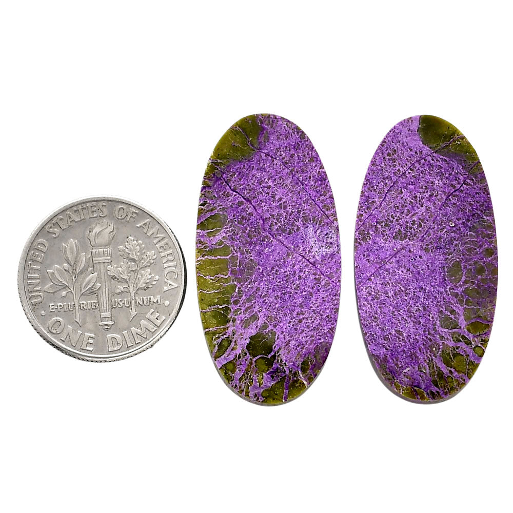 Purpurite Pair 15.4x30.8x4 mm Oval Shape Polished Gemstone LS60-04815