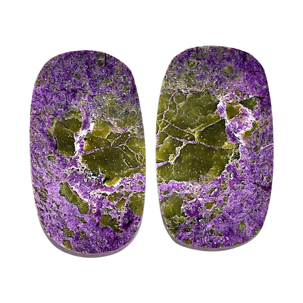 Purpurite Pair 14.4x25.3x3.7 mm Cushion Shape Polished Gemstone LS60-04816