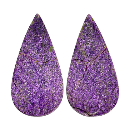 Purpurite Pair 14.7x28.8x4 mm Pear Shape Polished Gemstone LS60-04819
