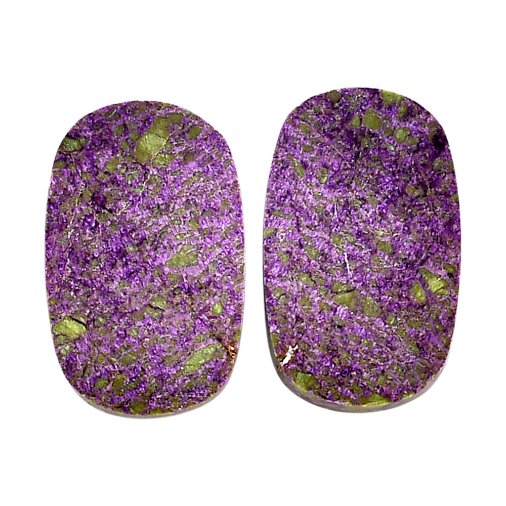 Purpurite Pair 13x20.9x3.8 mm Cushion Shape Polished Gemstone LS60-04820