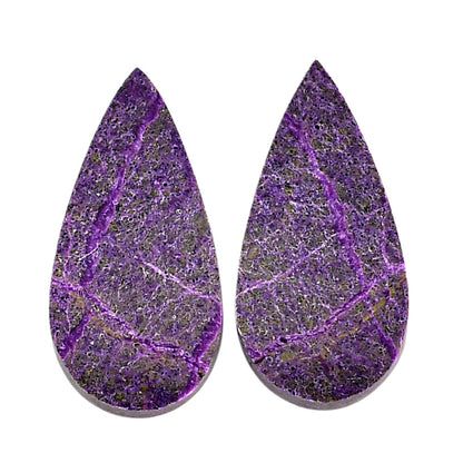 Purpurite Pair 12.4x25x3.8 mm Pear Shape Polished Gemstone LS60-04827