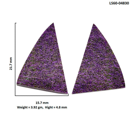 Purpurite Pair 15.7x21.7x4.8 mm Fancy Shape Polished Gemstone LS60-04830