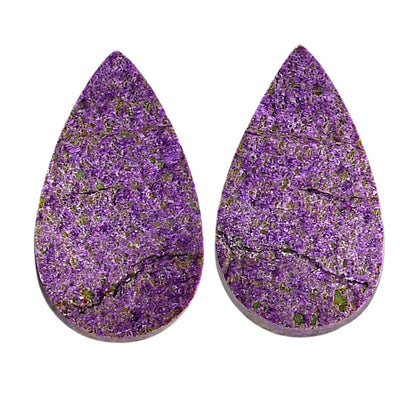 Purpurite Pair 14.2x24.5x3.5 mm Pear Shape Polished Gemstone LS60-04832