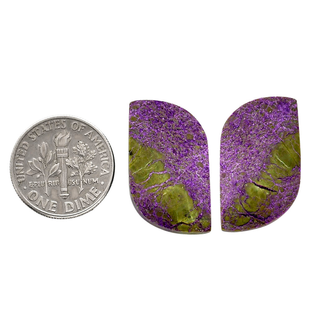 Purpurite Pair 13.8x25.8x3.8 mm Fancy Shape Polished Gemstone LS60-04838
