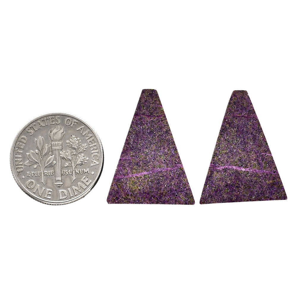 Purpurite Pair 16.1x21.8x4.5 mm Fancy Shape Polished Gemstone LS60-04839