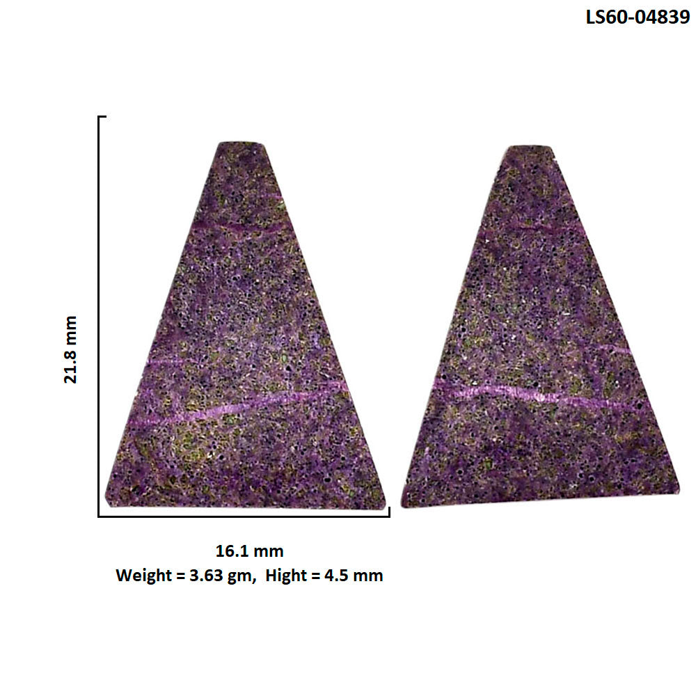 Purpurite Pair 16.1x21.8x4.5 mm Fancy Shape Polished Gemstone LS60-04839