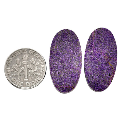 Purpurite Pair 14x27.3x4 mm Oval Shape Polished Gemstone LS60-04840