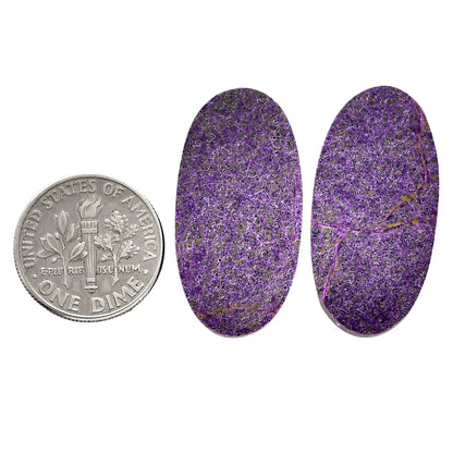 Purpurite Pair 15x29.7x4 mm Oval Shape Polished Gemstone LS60-04841