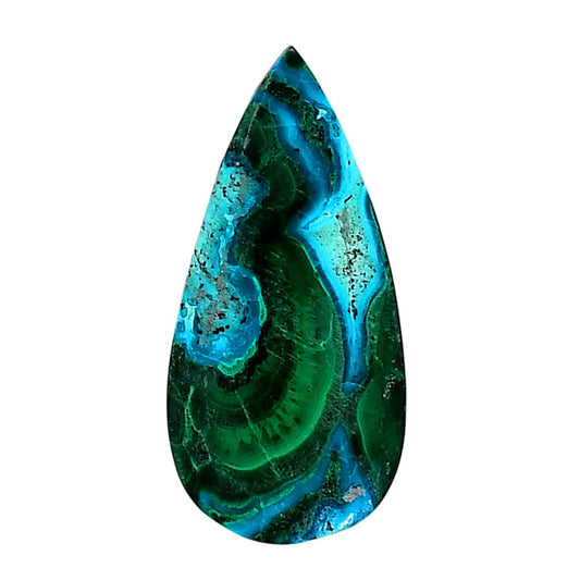 Azurite Malachite 15.2x31.6x4.5 mm Pear Shape Polished Gemstone LS63-05618