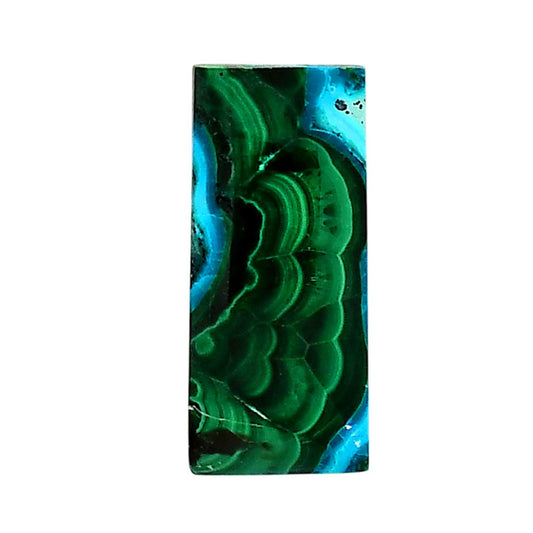 Azurite Malachite 11.5x26.5x5.5 mm Baguette Shape Polished Gemstone LS63-05619