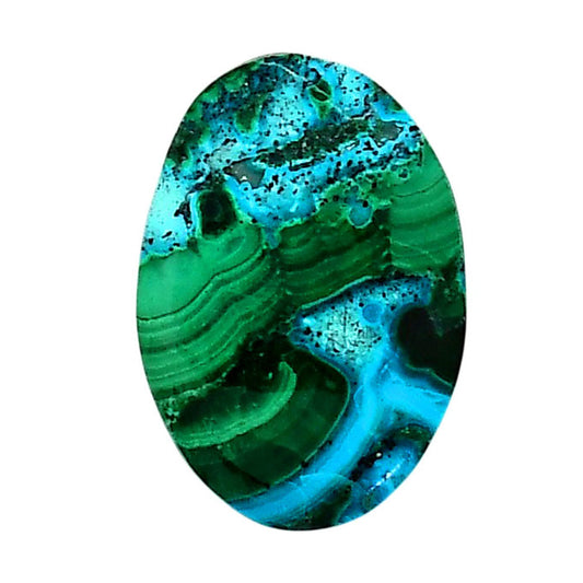 Azurite Malachite 17.8x25.8x4.5 mm Oval Shape Polished Gemstone LS63-05620