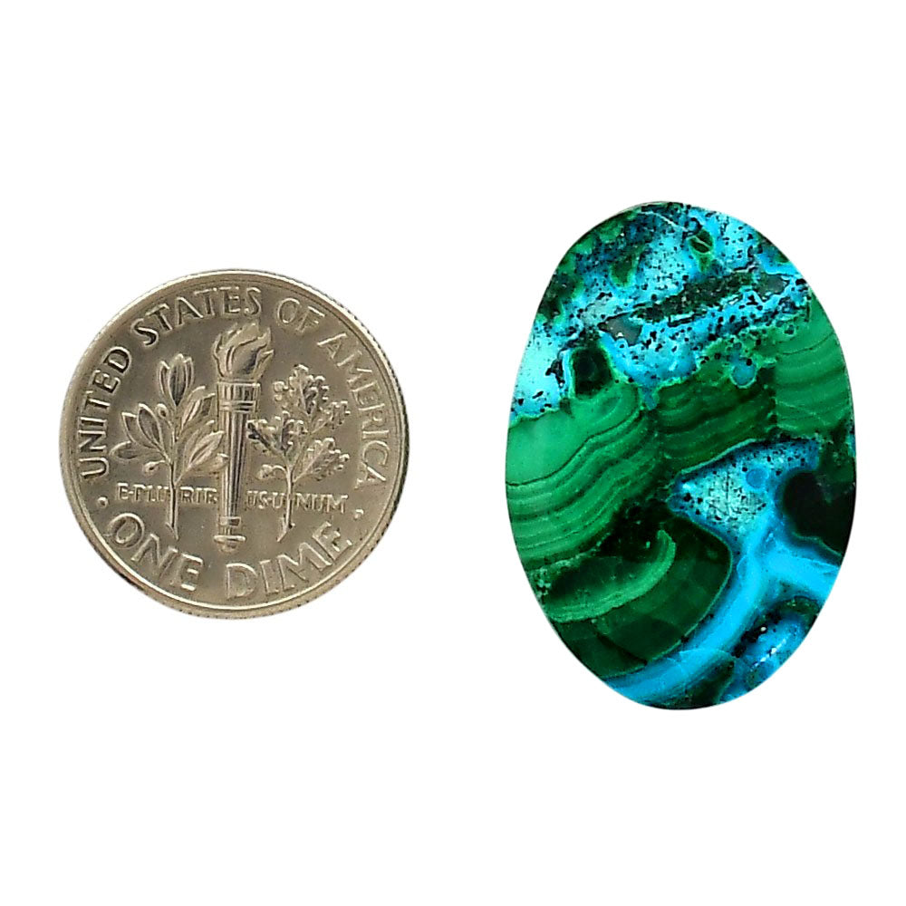 Azurite Malachite 17.8x25.8x4.5 mm Oval Shape Polished Gemstone LS63-05620