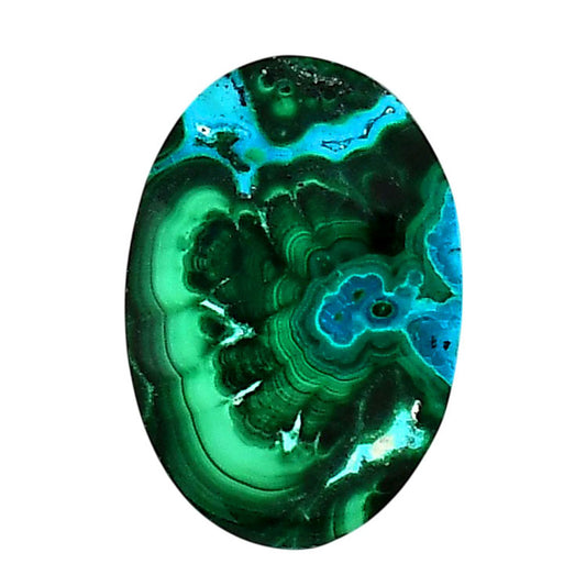 Azurite Malachite 17.4x25.3x4 mm Oval Shape Polished Gemstone LS63-05622