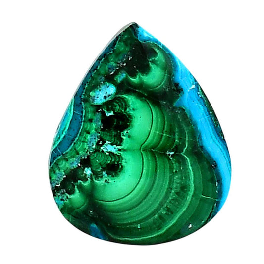 Azurite Malachite 20x24.3x5.7 mm Pear Shape Polished Gemstone LS63-05623