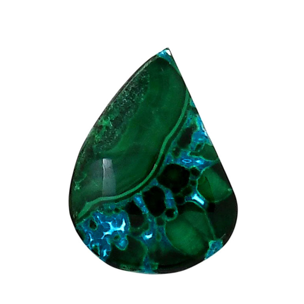 Azurite Malachite 18.5x24.8x5 mm Pear Shape Polished Gemstone LS63-05626