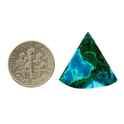 Azurite Malachite 22.2x21.3x5 mm Fancy Shape Polished Gemstone LS63-05627