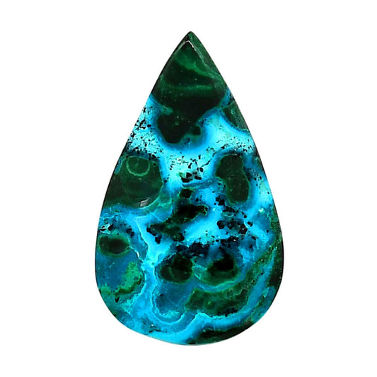 Azurite Malachite 19.2x32.15x6.3 mm Pear Shape Polished Gemstone LS63-05629