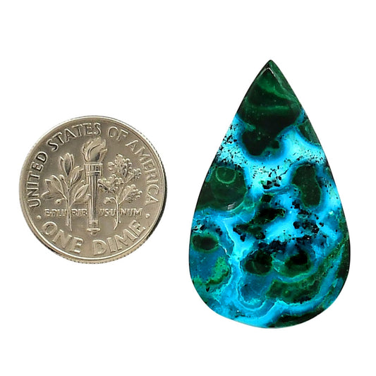 Azurite Malachite 19.2x32.15x6.3 mm Pear Shape Polished Gemstone LS63-05629