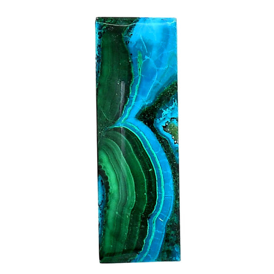 Azurite Malachite 12.2x36.3x5 mm Baguette Shape Polished Gemstone LS63-05632