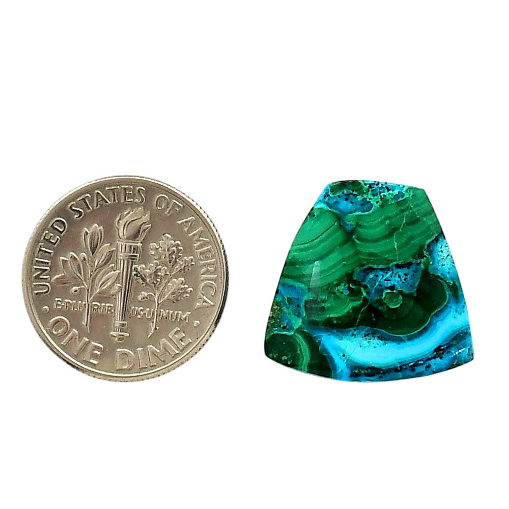 Azurite Malachite 17.3x17.9x5 mm Fancy Shape Polished Gemstone LS63-05633