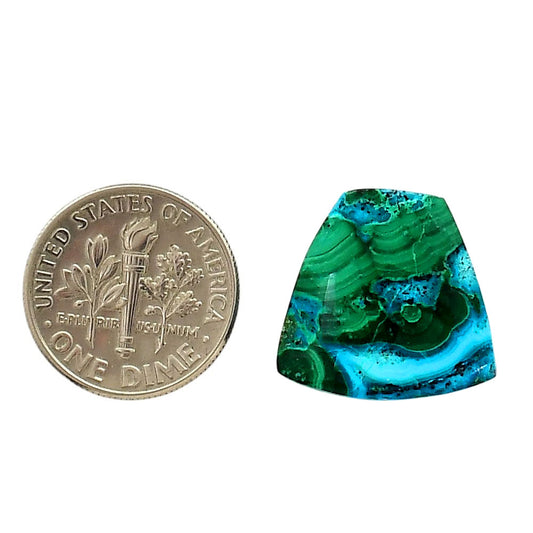Azurite Malachite 17.3x17.9x5 mm Fancy Shape Polished Gemstone LS63-05633