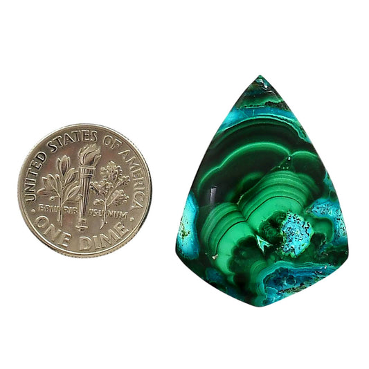 Azurite Malachite 22.8x30.6x5.5 mm Fancy Shape Polished Gemstone LS63-05635