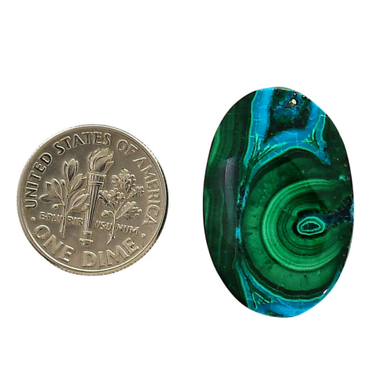 Azurite Malachite 17.7x27x5.7 mm Oval Shape Polished Gemstone LS63-05636